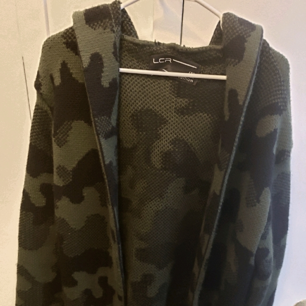 Unisex LCR Camo Hooded Cardigan